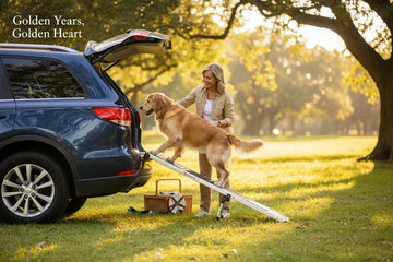 How to Help Your Senior Dog Get in & Out of Car Safely