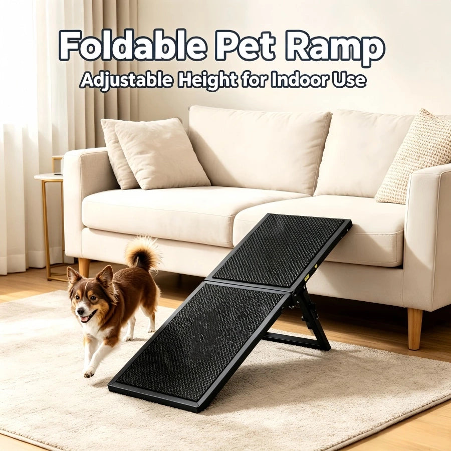Pawsupport Foldable Dog Stairs – Soft Oxford Foam Steps for Senior Arthritic Small Dogs, Small & Large