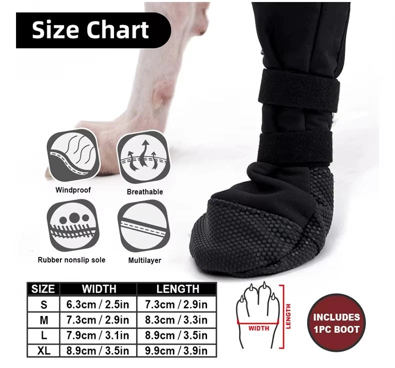 Pawsupport Long Cuff Dog Protective Boot – Anti-Slip Polyester, Post-Surgery Paw Cover, Prevent Licking