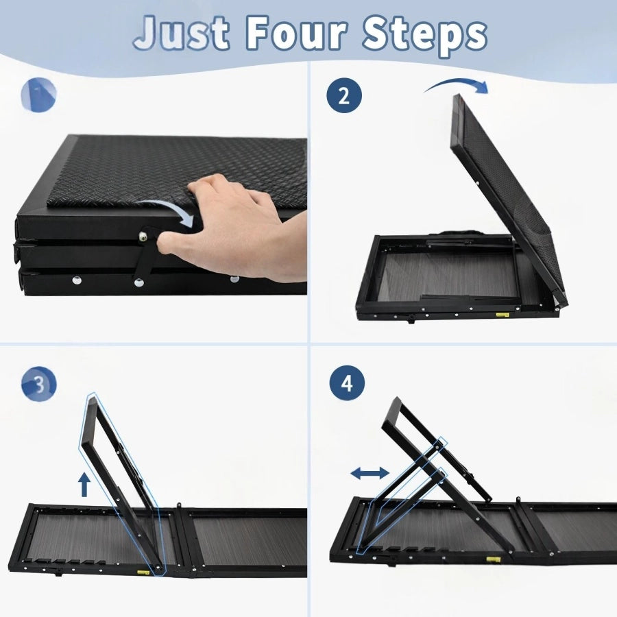 Pawsupport Foldable Dog Stairs – Soft Oxford Foam Steps for Senior Arthritic Small Dogs, Small & Large