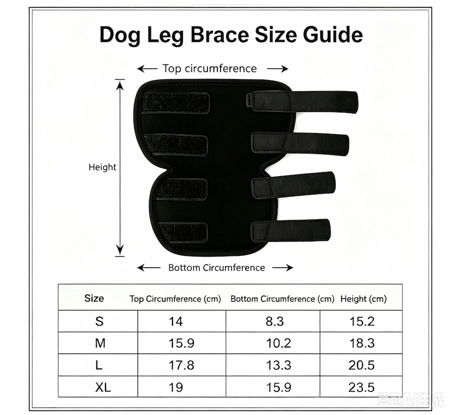 Pawsupport Dog Leg Support Brace – Neoprene Compression, Arthritis Sprain Post-Surgery Recovery, S–XL
