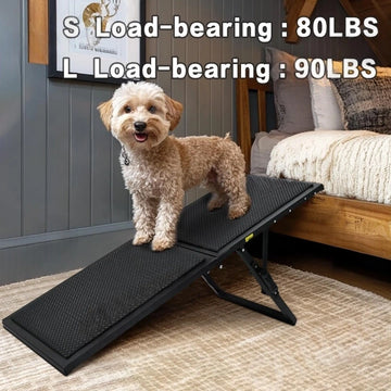 Pawsupport Foldable Dog Stairs – Soft Oxford Foam Steps for Senior Arthritic Small Dogs, Small & Large