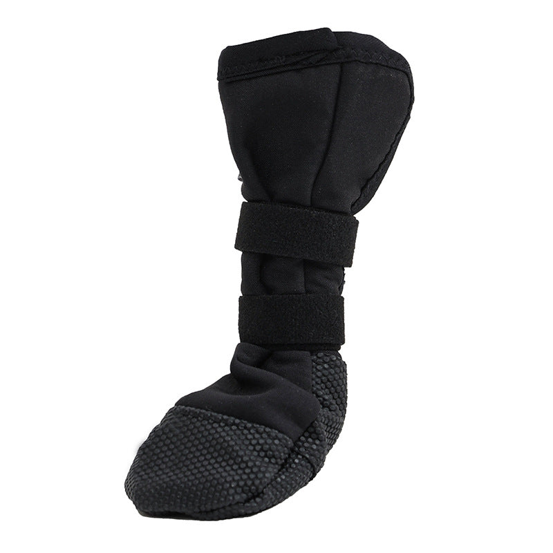 Pawsupport Long Cuff Dog Protective Boot – Anti-Slip Polyester, Post-Surgery Paw Cover, Prevent Licking Black