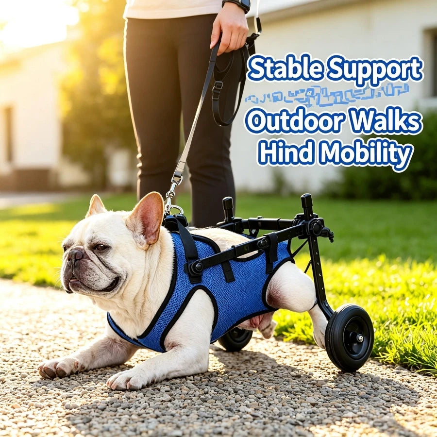 Pawsupport Dog Wheelchair for Hind Legs – Metal Frame Mobility Aid for Disabled Small Medium Dogs PD60260
