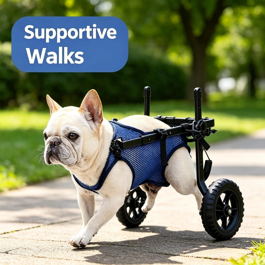 Pawsupport Adjustable Dog Wheelchair – 6-Way Fit, Foldable Hind Leg Support for Disabled Senior Dogs PD60260