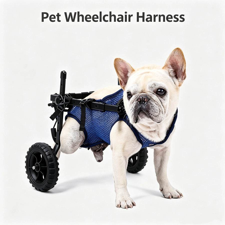 Pawsupport Adjustable Dog Wheelchair – 6-Way Fit, Foldable Hind Leg Support for Disabled Senior Dogs PD60260 XS