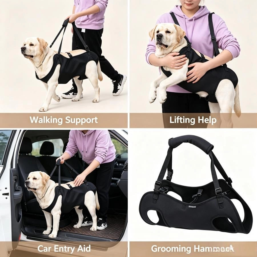 Pawsupport Full Body Dog Support Harness – Oxford Fabric Lift Sling for Senior Injured Arthritic Dogs PD60213