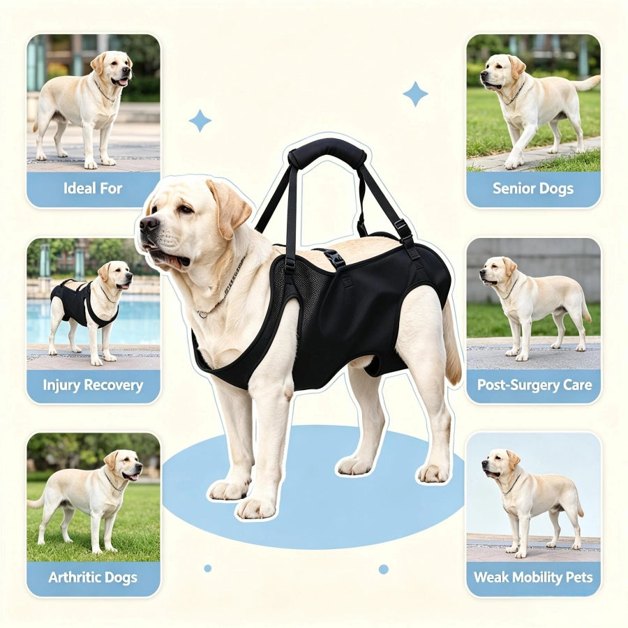 Pawsupport Full Body Dog Support Harness – Oxford Fabric Lift Sling for Senior Injured Arthritic Dogs PD60213