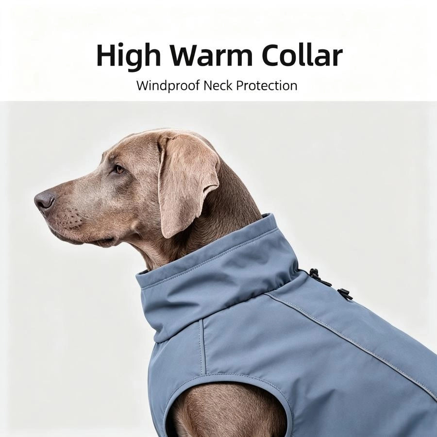 Pawsupport Waterproof Dog Winter Coat – Windproof Polyester Jacket with Reflective Trim, XS–3XL PD10062